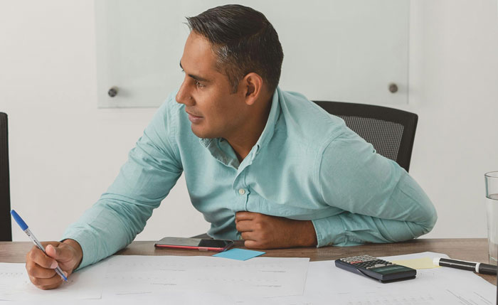 man in a meeting