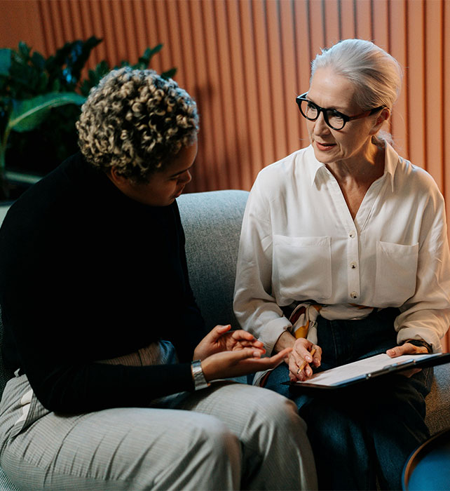 A woman being assessed