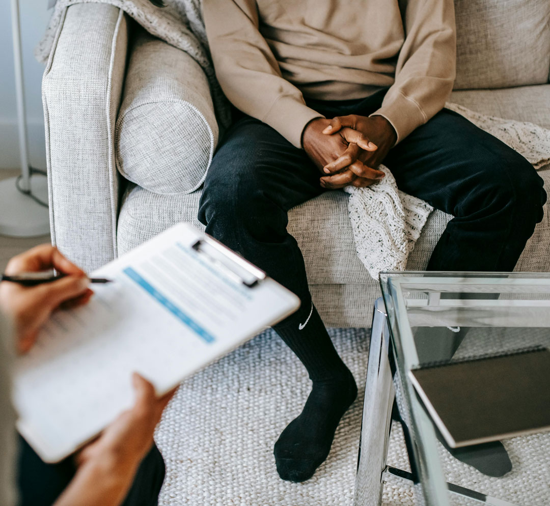 a man getting an assessment